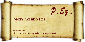 Pech Szabolcs névjegykártya